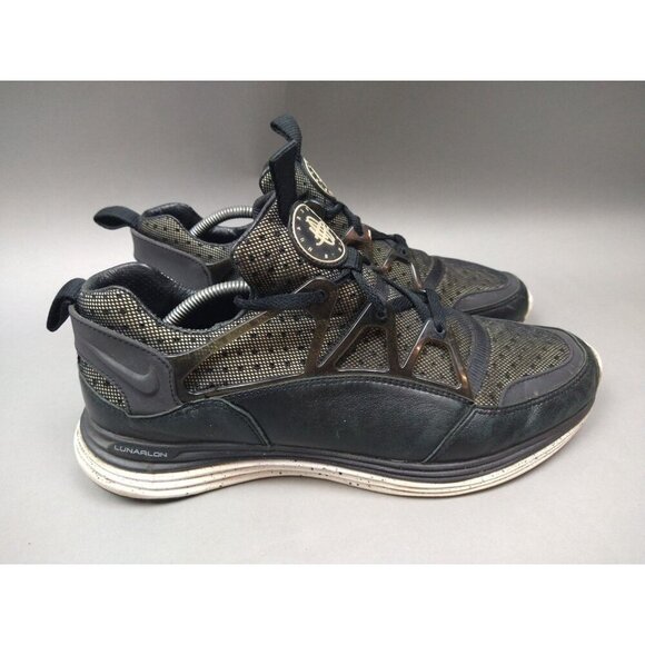 Nike Men's Lunar Huarache Light SP Black White Fashion Shoes 776373-001 / US 12 - Picture 1 of 15